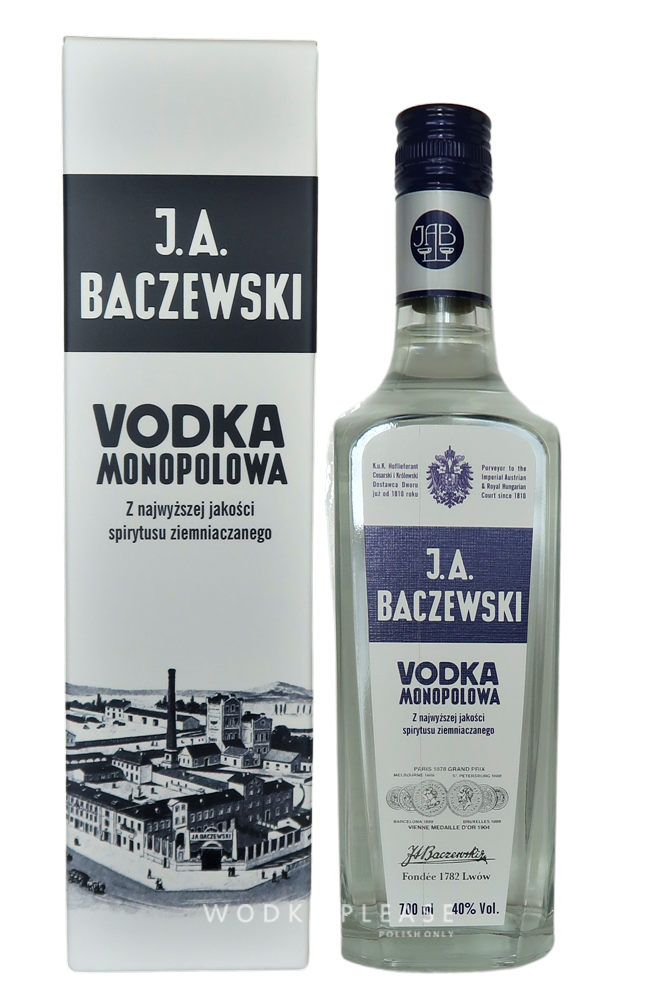 J.A. Baczewski Vodka in Baczewski-Geschenkbox