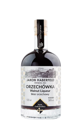 Glasflasche Inh ca0,7 Liter Likörfabrik Jakob Haberfeld Oswiecim Auschwitz 3 